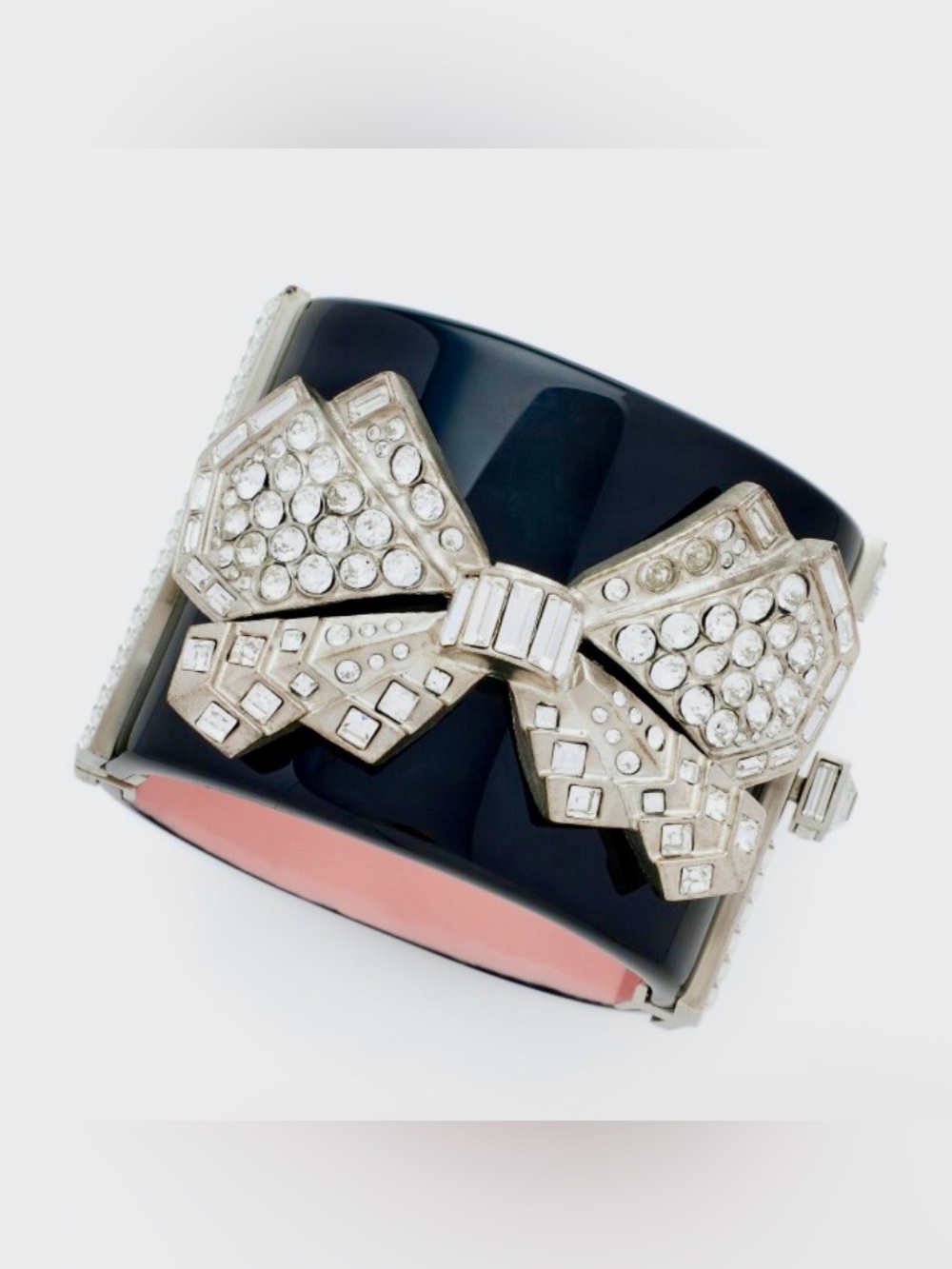 CHANEL BICOLOR BOW CUFF BRACELET